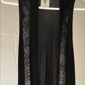 Embellished tunic vest